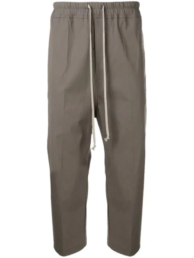 Rick Owens Cropped Tailored Trousers In Neutrals