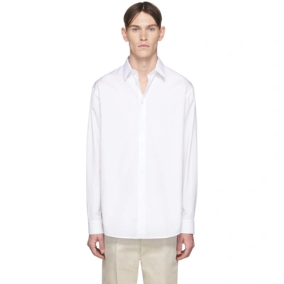 Jil Sander White Organic Poplin Shirt In 100 White