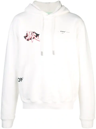 Off-white X Dondi Graffiti Hoodie In White