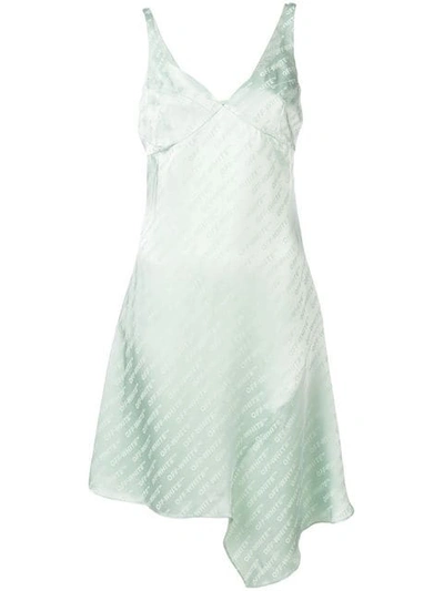 Off-white Monogram Print Dress In 4100 Light Green No Color