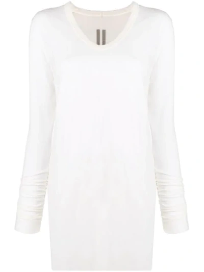 Rick Owens Oversized Lightweight Sweatshirt In White