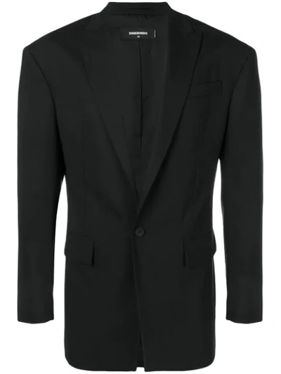 Dsquared2 Peaked Lapels Blazer In Black