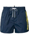 Dsquared2 Side Logo Swimming Shorts In Blue