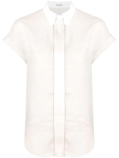 Brunello Cucinelli Button Down Shirt In Neutrals