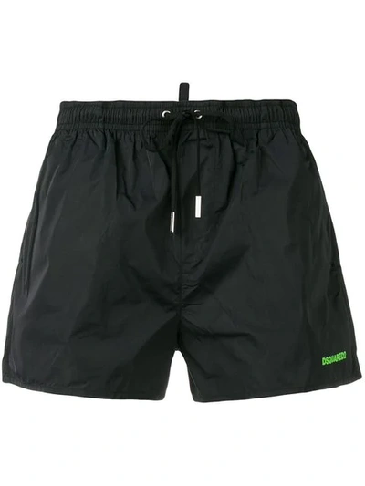 Dsquared2 Icon Logo Swim Shorts In Black