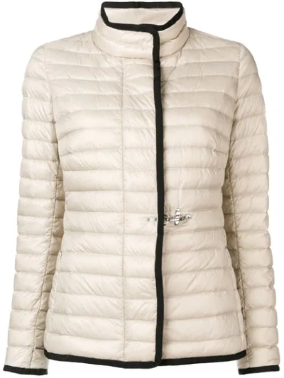 Fay Puffer Jacket In Neutrals