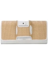 Perrin Paris La Capitale Clutch In White/raphia