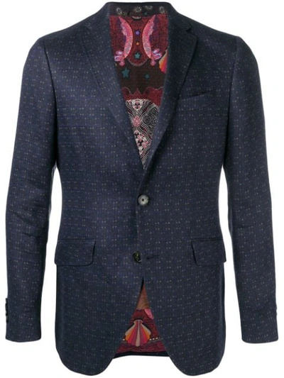 Etro Classic Formal Blazer In Blue