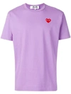 Comme Des Garçons Play Heart Patch T-shirt In Purple