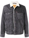 Levi's Shearling Denim Jacket In Black