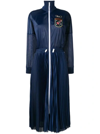 Red Valentino Track Jacket Dress In Blue