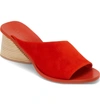 Mercedes Castillo Izar Slide Sandal In Red Tulip