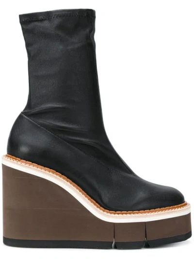 Clergerie Chunky Heel Boots In Black