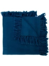 Isabel Marant Zila Cashmere-blend Frayed Scarf In Blue