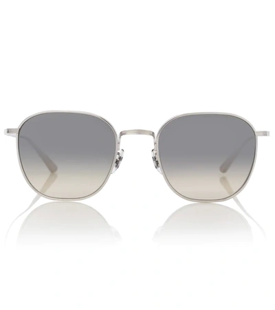 The Row X Oliver Peoples Brownstone 2 Metal Sunglasses In Grey