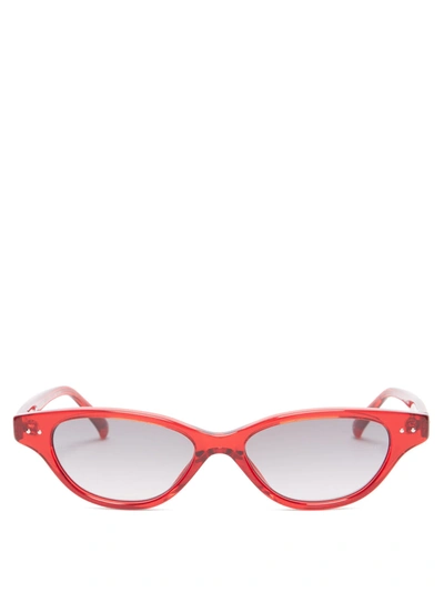 Linda Farrow Cat-eye Acetate Sunglasses In Red