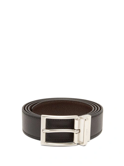 Tod's Grained Leather Belt In Black