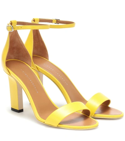Victoria Beckham Anna Leather Sandals In Yellow