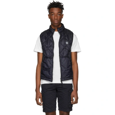 Stone Island Quilted Gilet In V0028 Blue