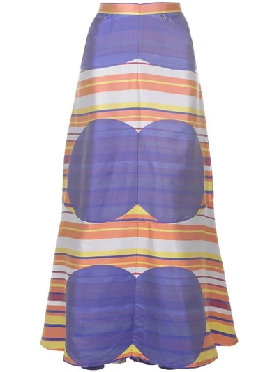 Pre-owned Chanel 2000 Geometric Print Skirt In Purple