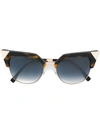 Fendi 'iridia' Sunglasses In 棕色