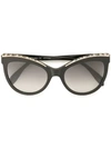 Alexander Mcqueen Oversized Cat Eye Sunglasses In 黑色