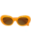 Acne Studios Mustang Oval Sunglasses In 橘色