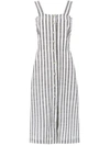 Osklen Striped Midi Dress In Grey