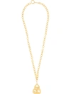 Pre-owned Chanel Vintage  Vintage Cc Logos Gold Chain Pendant Necklace