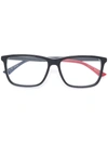 Gucci Eyewear 长方形框眼镜 - 黑色 In Black