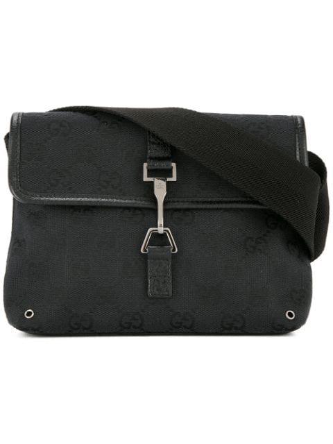 Gucci Vintage Gg Pattern Belt Bag - Black | ModeSens
