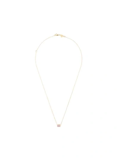Alison Lou 14kt Yellow Gold, Pink Sapphire And Diamond Pendant Necklace
