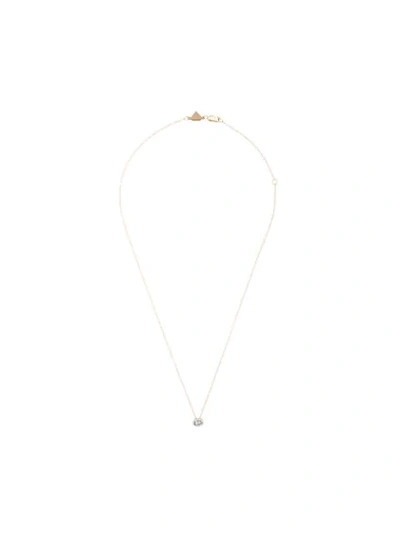 Alison Lou 14kt Yellow Gold, Blue Topaz And Diamond Pendant Necklace