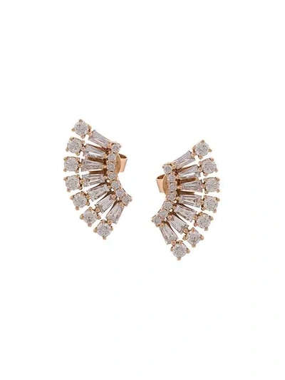 Anita Ko 18kt Rose Gold Floating Ava Diamond Earrings