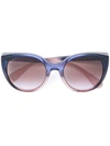 Gucci Eyewear Oversized Cat Eye Sunglasses - Blue In 蓝色