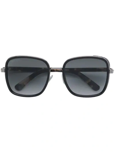 Jimmy Choo Square Frame Sunglasses In 黑色