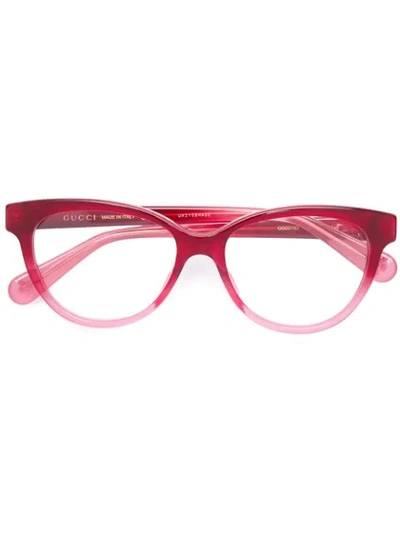 Gucci Cat Eye Glasses In Red