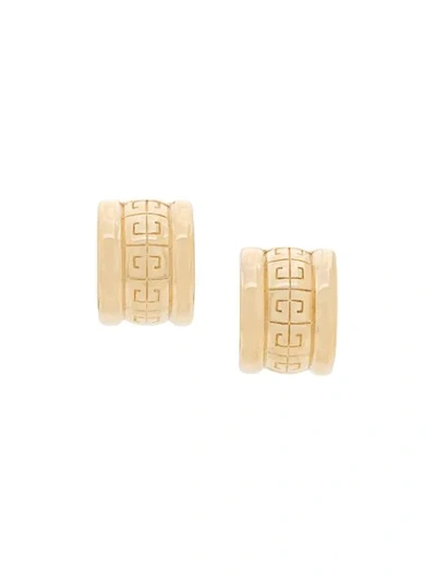 Pre-owned Givenchy 1980's Demi-hoop Earrings In Gold