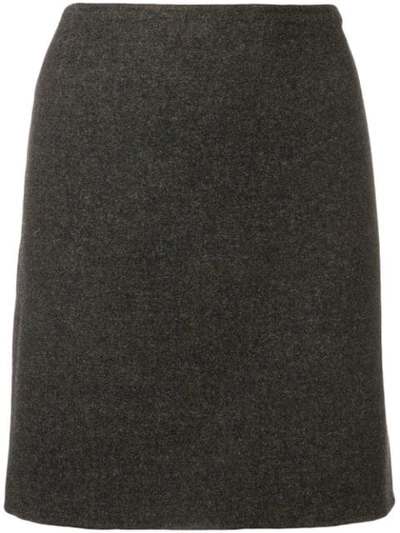 Pre-owned Prada 1990's Straight Skirt In Grey