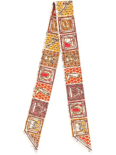 Pre-owned Hermes Hermès Vintage H Logos Scarf Stole - Multicolour