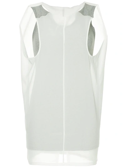 Pre-owned Junya Watanabe Sheer Layered Top In White