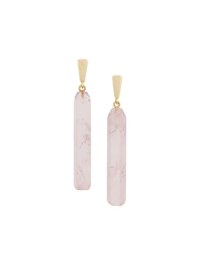 Aliita 9kt Yellow Gold Rocas Quartz Earrings