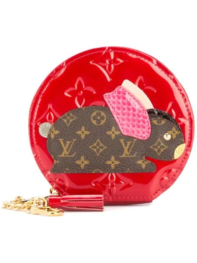 Pre-owned Louis Vuitton  Lapin Coin Purse In Red