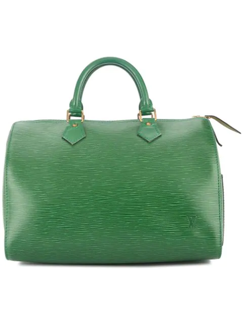 Pre-Owned Louis Vuitton Vintage 30cm Speedy Bag - Green | ModeSens