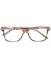 Cazal Rectangle Frame Glasses In 棕色