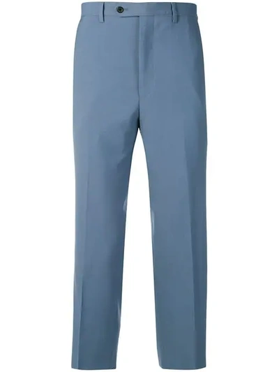 Prada Classic Chino Trousers In Blue