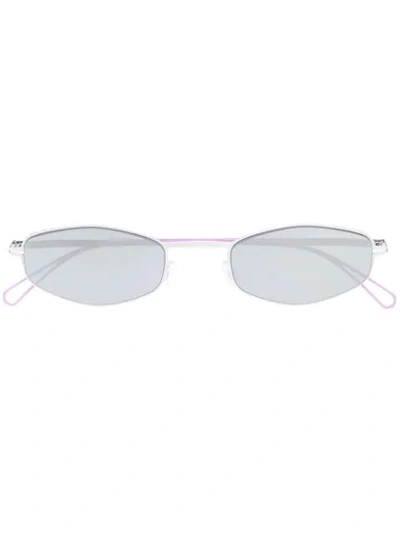 Mykita Silver Sunglasses In 粉色