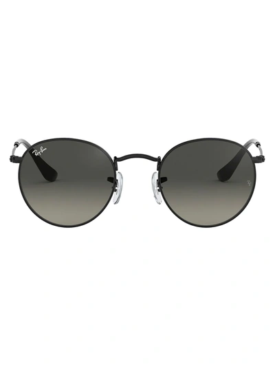 Ray Ban Round Gradient Sunglasses In Metallic