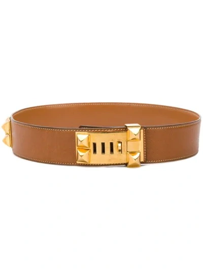 Pre-owned Hermes  Medor Belt In Brown