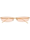 Linda Farrow Rectangular Frame Sunglasses In Pink